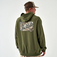 Burlebo Fleece Hoodie - Deer Camo Patch Logo - Olive