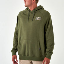 Burlebo Fleece Hoodie - Deer Camo Patch Logo - Olive