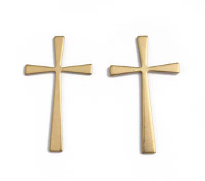 Cross Dangle Studs