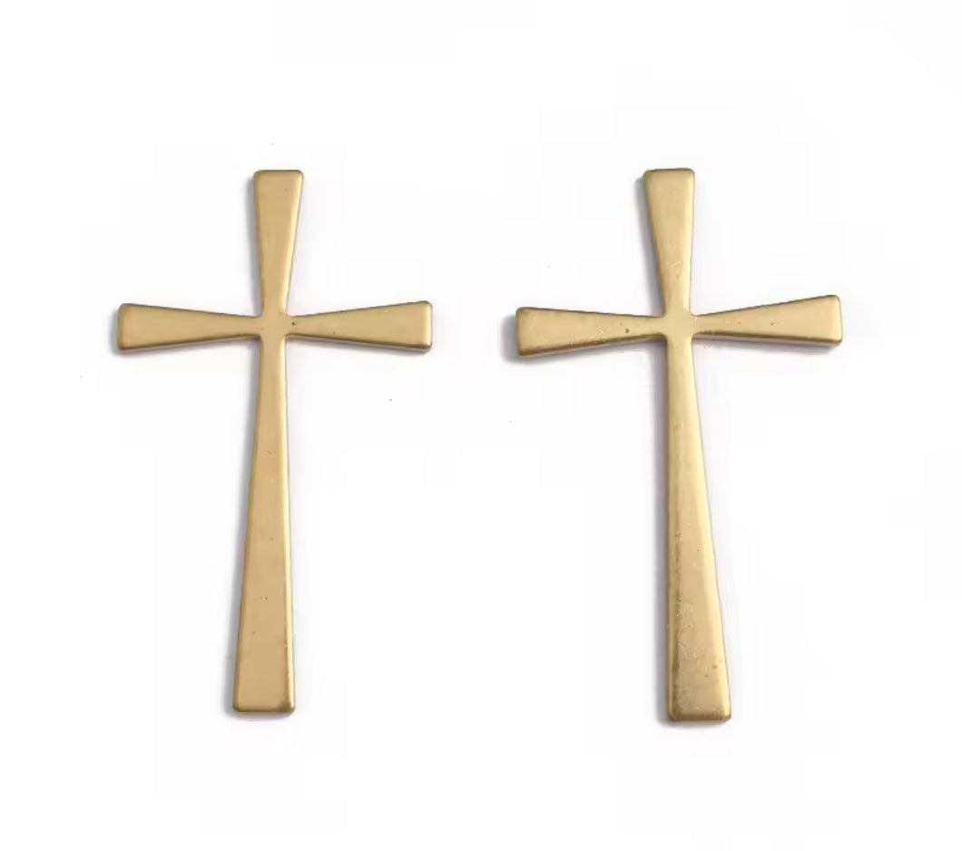 Cross Dangle Studs