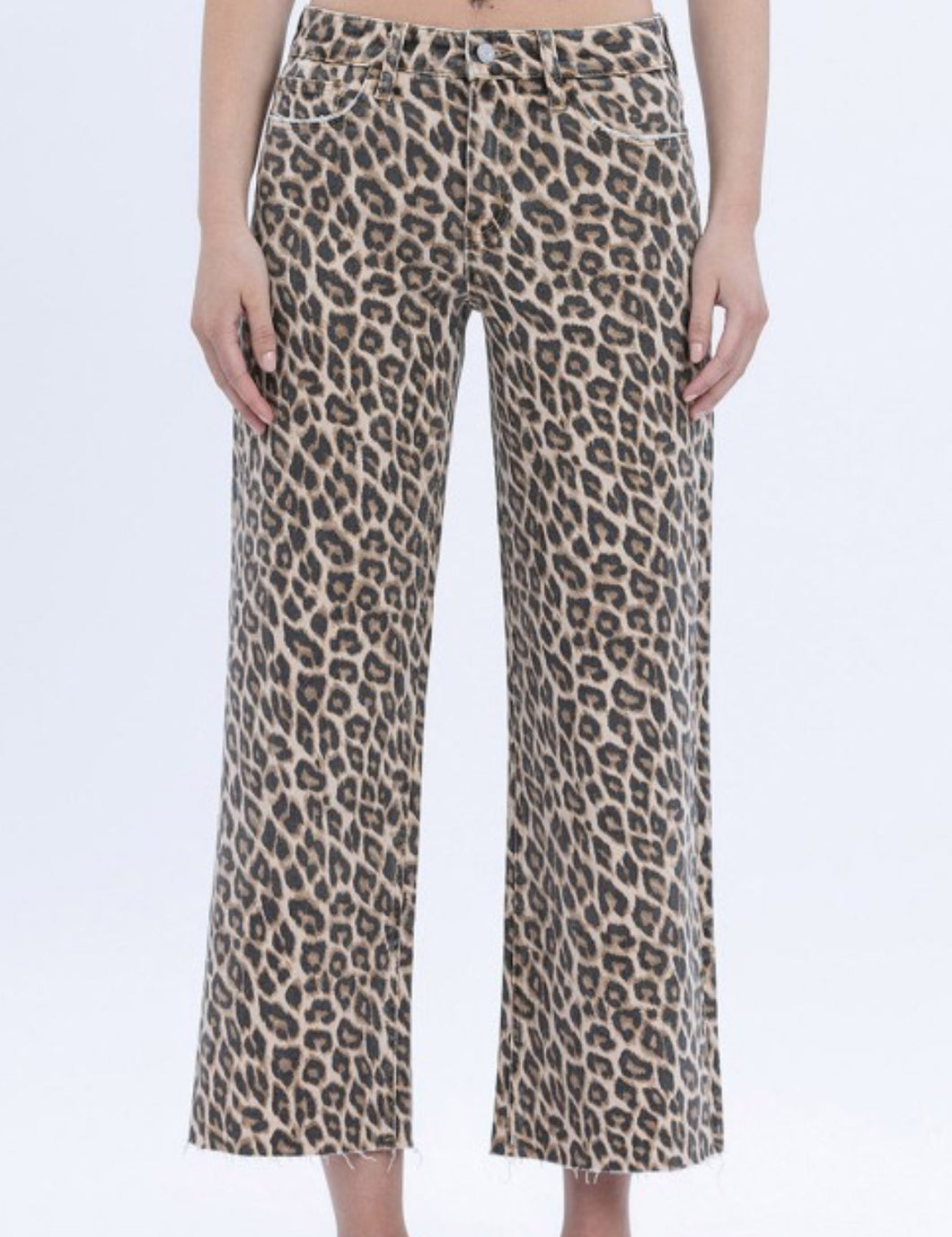 Vervet Animal Print Crop Jeans