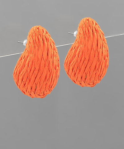 Prada Raffia Earrings - 4 Colors