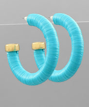 Raffia Tube Hoops - 4 Colors