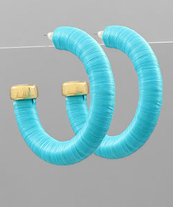 Raffia Tube Hoops - 4 Colors