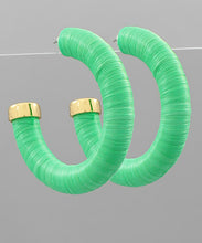 Raffia Tube Hoops - 4 Colors