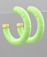 Raffia Tube Hoops - 4 Colors
