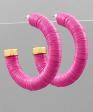 Raffia Tube Hoops - 4 Colors