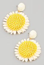 Raffia Sunflower Earrings - 2 Colors