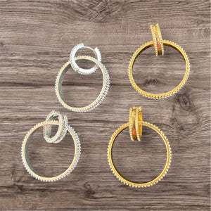 Interlock Earrings - Gold or Silver