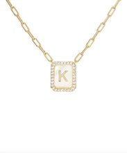 Mother of Pearl Initial Necklace