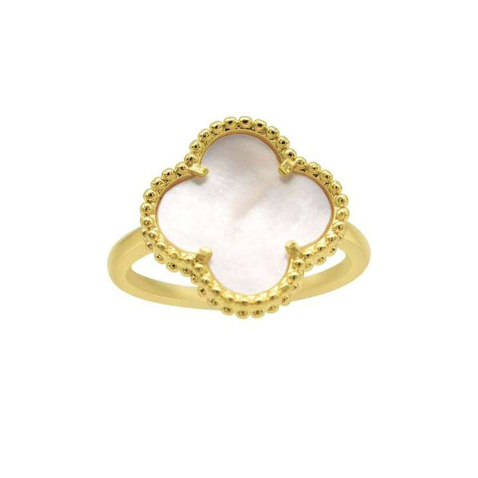 Opal Clover Ring