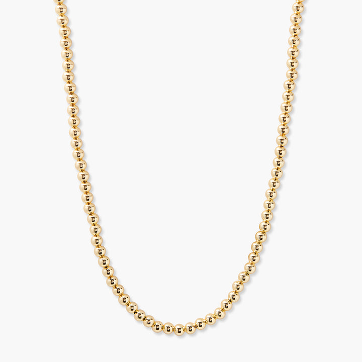 Gold Beaded Necklace - 2 Sizes