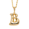 18K Gold Plated Bubbly Initial Necklace