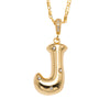 18K Gold Plated Bubbly Initial Necklace