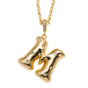 18K Gold Plated Bubbly Initial Necklace