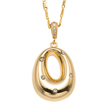18K Gold Plated Bubbly Initial Necklace