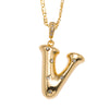 18K Gold Plated Bubbly Initial Necklace