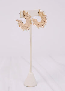 Abram Pearl Hoop Earring