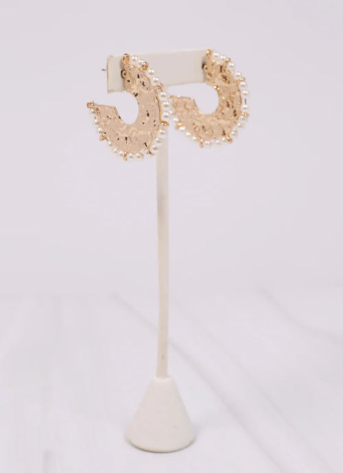 Abram Pearl Hoop Earring