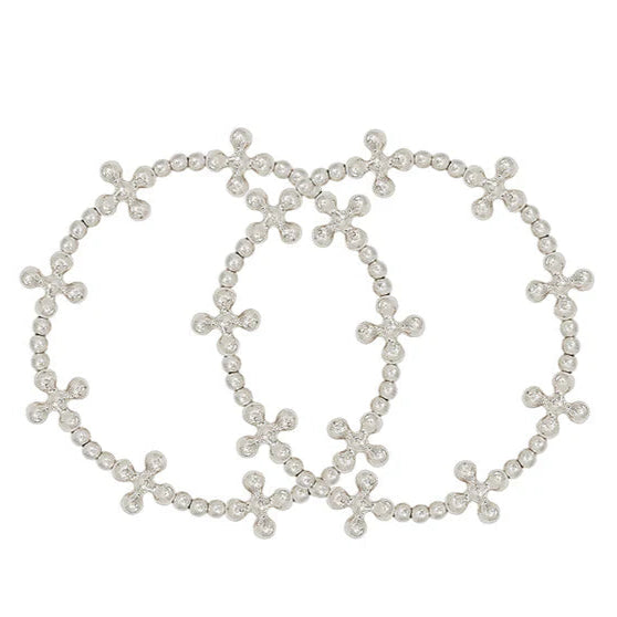 Hannah Bracelet Set - Pearl or Silver