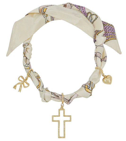Cross Charm Scarf Necklaces - Multiple Options