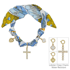 Pearl Cross Scarf Charm Necklaces - Multiple Options