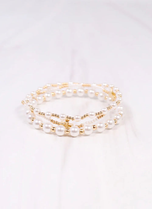 Thalia Pearl Bracelet Set