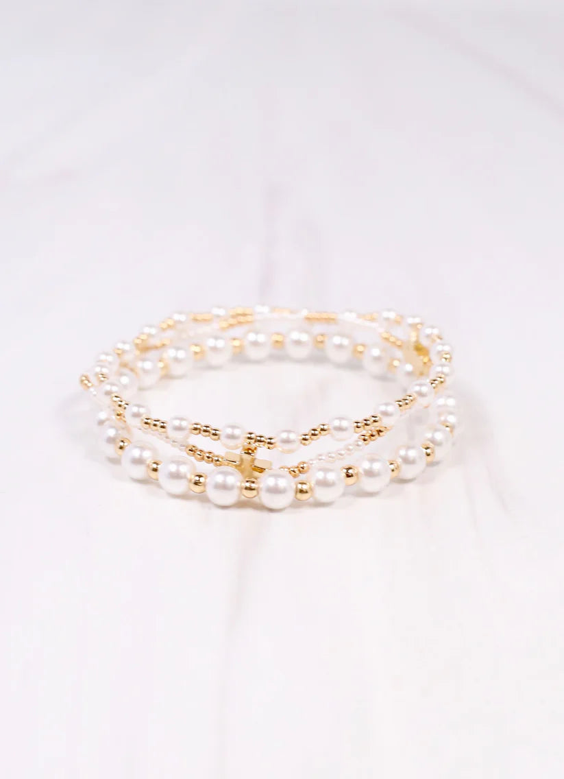 Thalia Pearl Bracelet Set