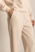 Oatmeal Wide Leg Scuba Pants