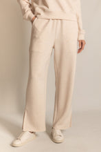 Oatmeal Wide Leg Scuba Pants