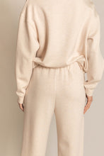 Oatmeal Wide Leg Scuba Pants