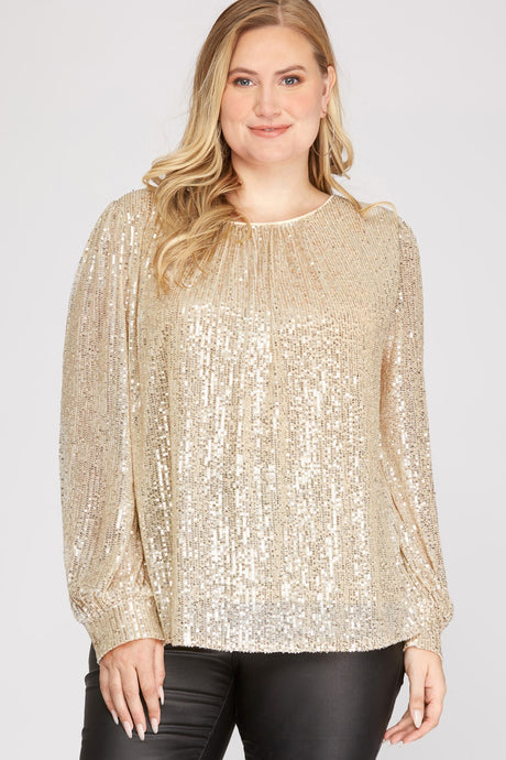Shimmer Curvy Top