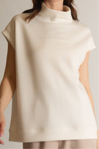Mock Neck Scuba Top