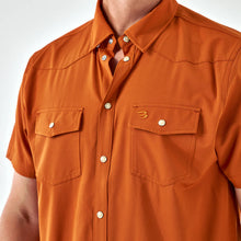 Burlebo Performance Western Shirt - Orange