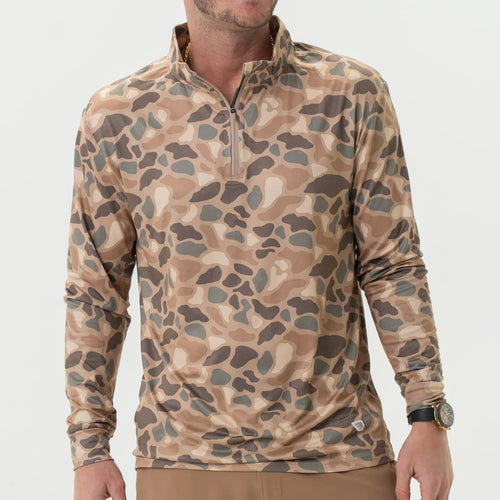 Burlebo Performance Quarter Zip - Pintail Camo