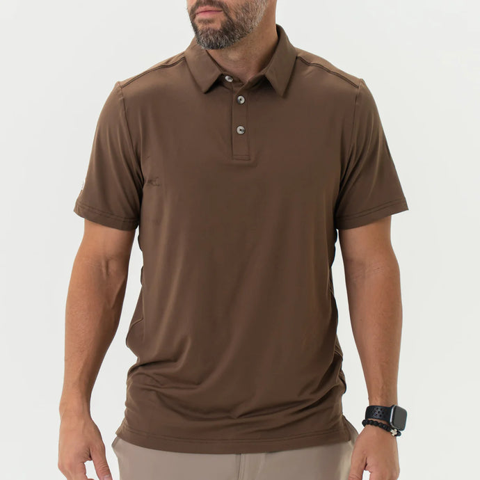 Burlebo Performance Polo - Heather Brown