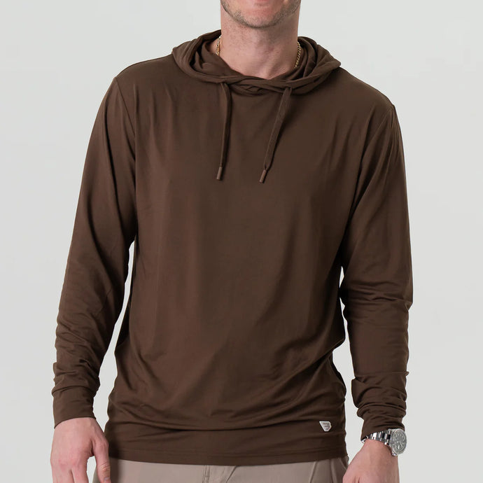 Burlebo Performance Hoodie - Heather Brown