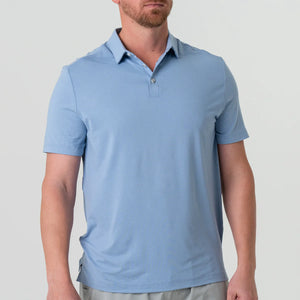 Burlebo Performance Polo - Heather Sky Blue