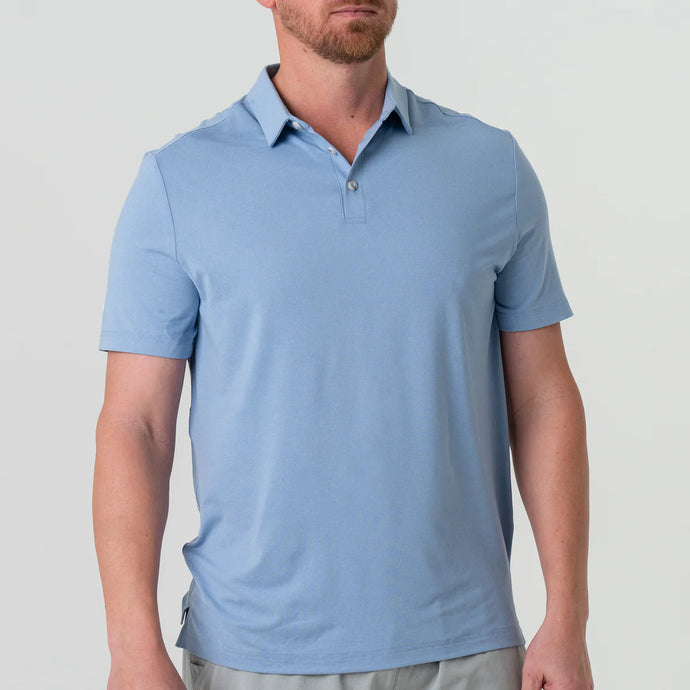 Burlebo Performance Polo - Heather Sky Blue