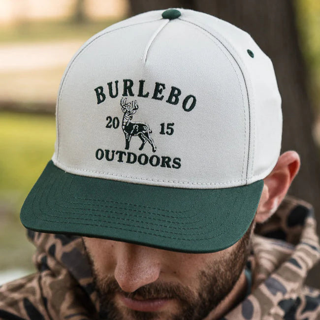 BURLEBO Cap - Vintage Whitetail Deer - Cream