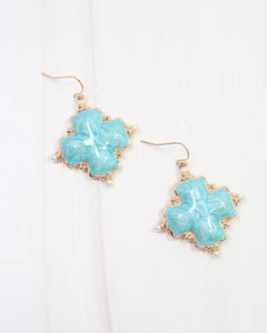 Edie Earrings - Turquoise or Pink