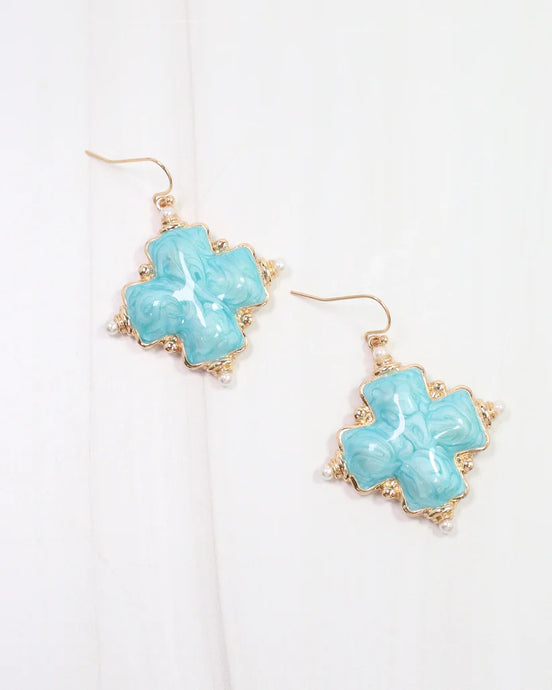 Edie Earrings - Turquoise or Pink