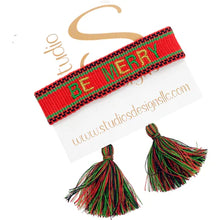 Embroidered Tassel Bracelet - Christmas Collection