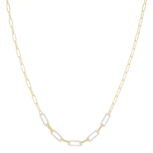 18K Gold Plated Paperclip Chain Necklace