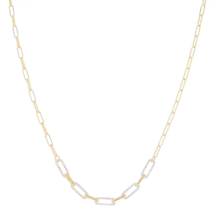 18K Gold Plated Paperclip Chain Necklace