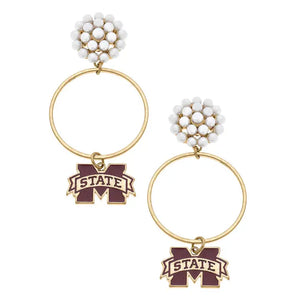 Pearl Cluster Gameday Earring