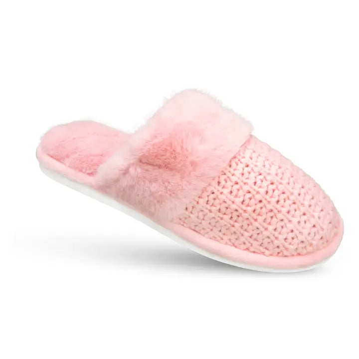 Amanda Blu Knit Slippers - Pink or Black