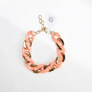 Resin Chain Bracelet - Multiple Colors