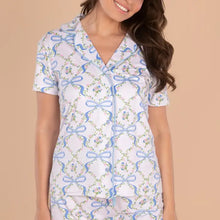 Amanda Blu Bows & Blossoms Notched Collar Top
