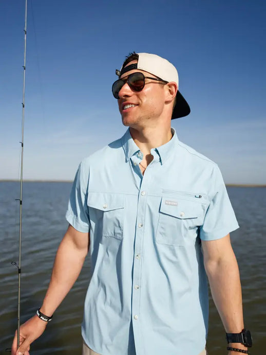 Burlebo Performance Fishing Shirt - Dusty Blue